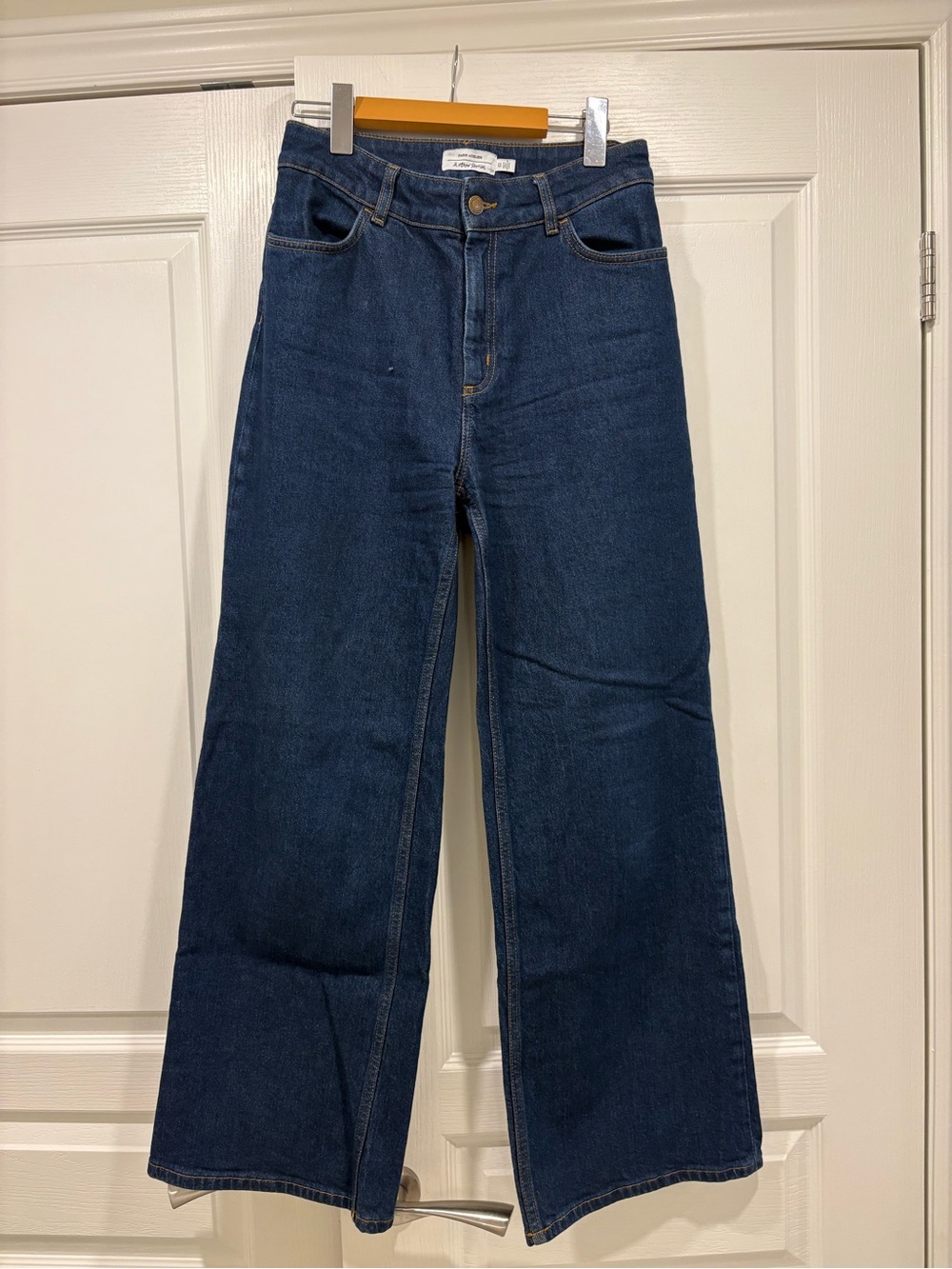 Women’s Wide Leg High-Rise Women's Jeans - Dark Blue
